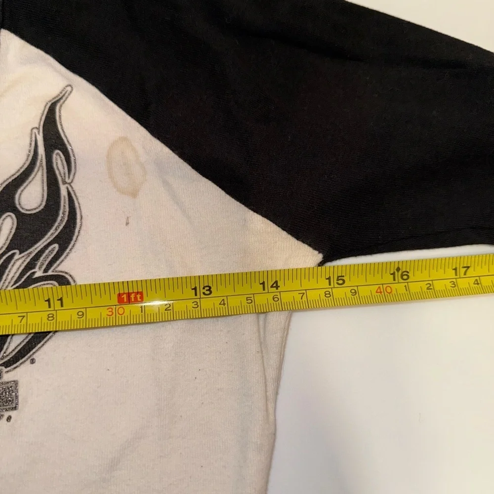 Harley-Davidson Long Sleeve V-Neck Tee XS Ketchikan AK 2013 Black White Classic